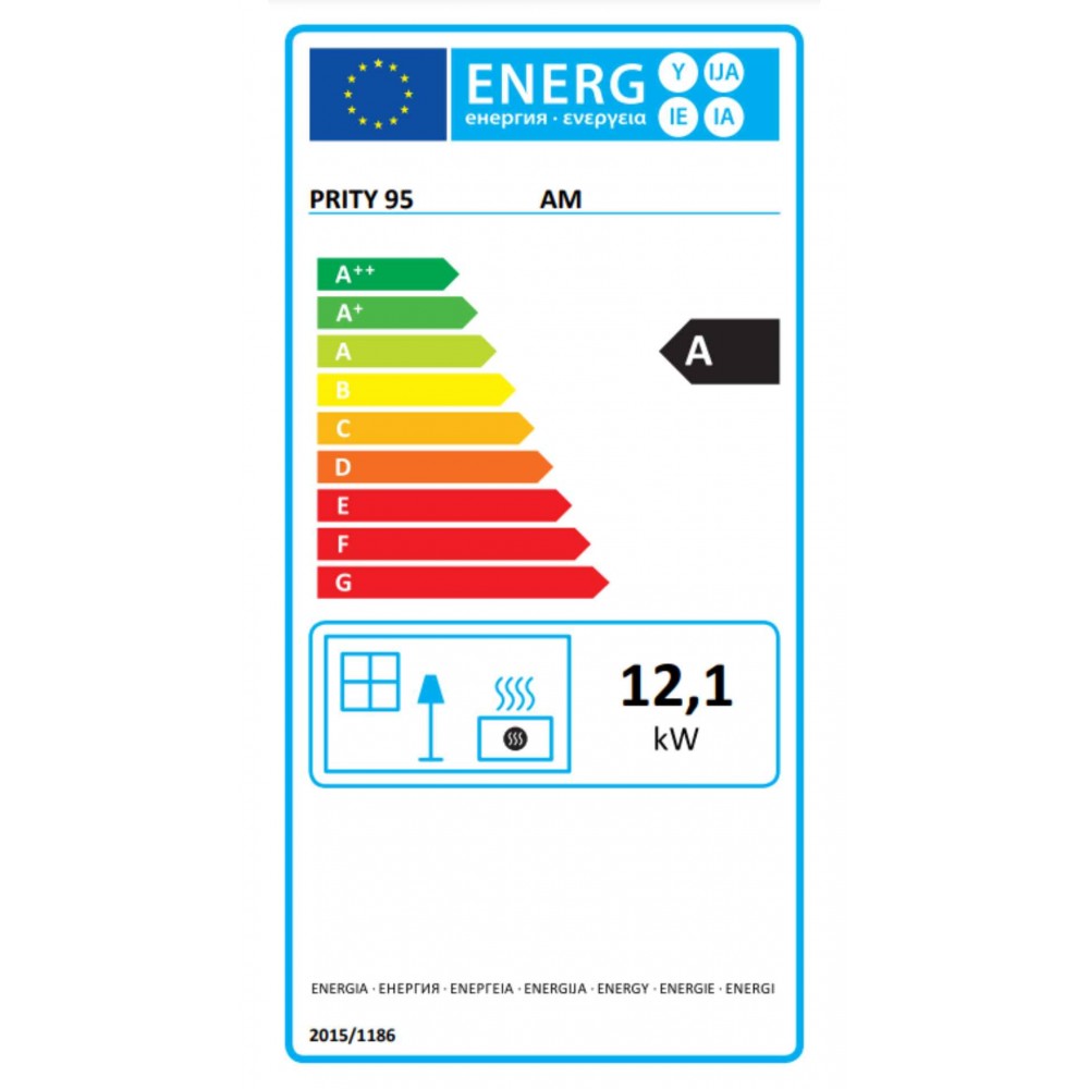 Peč na drva Prity AM, 12.1 kW | Toplozračne peči na drva | Peči na drva |