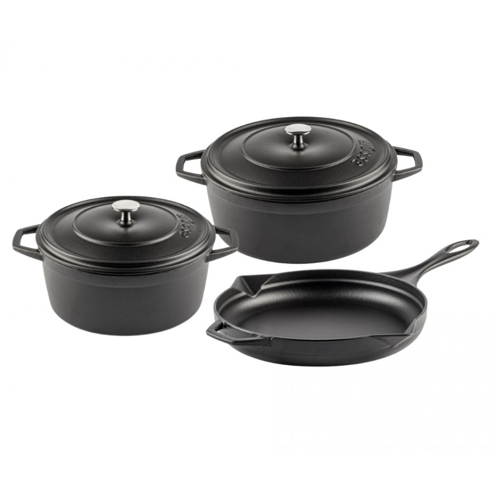 Litoželezni komplet iz 3 delov Hosse, Black Onyx