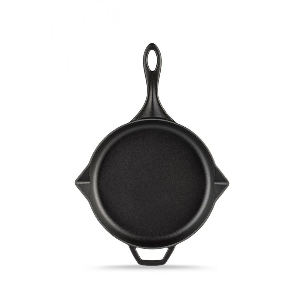 Emajlirana litoželezna ponev Hosse, Black Onyx, Ф24cm | Ploščata litoželezna ponev | Litoželezna ponev |
