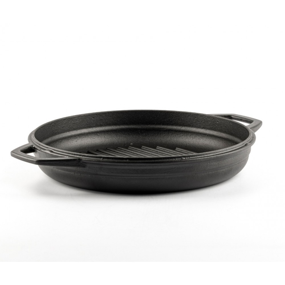 Emajlirana litoželezna žar ponev Hosse, Black Onyx, Ф22cm | Ploščata litoželezna ponev | Litoželezna ponev |