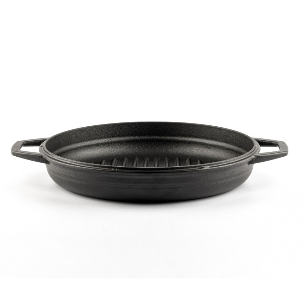 Emajlirana litoželezna žar ponev Hosse, Black Onyx, Ф22cm | Ploščata litoželezna ponev | Litoželezna ponev |