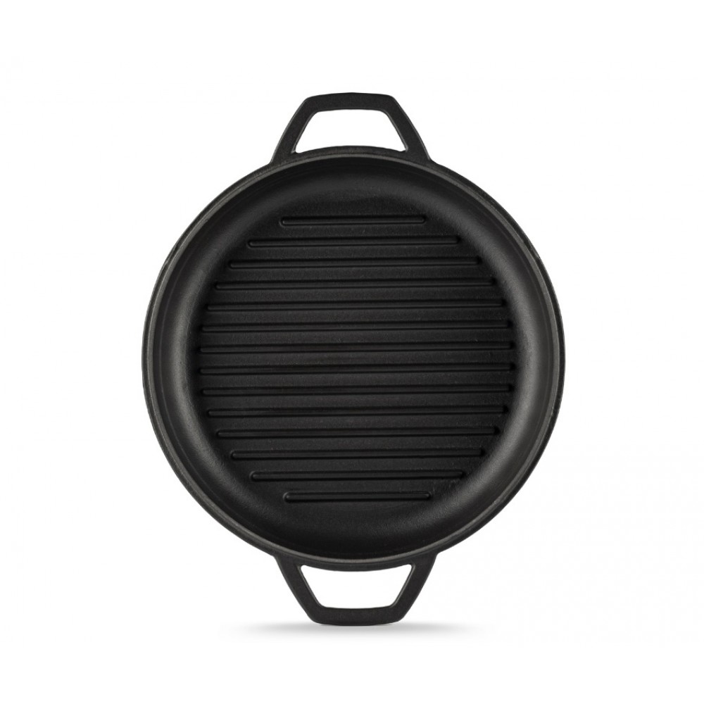 Emajlirana litoželezna žar ponev Hosse, Black Onyx, Ф22cm | Ploščata litoželezna ponev | Litoželezna ponev |