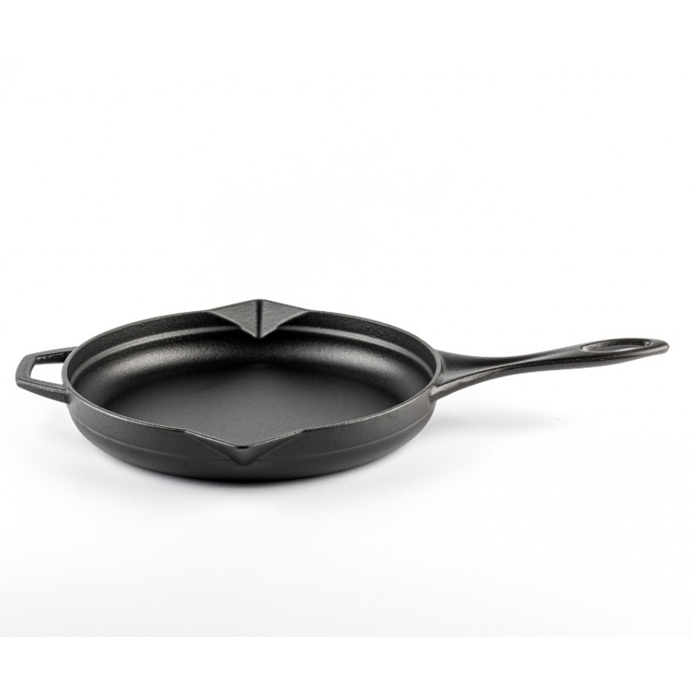 Emajlirana litoželezna ponev Hosse, Black Onyx, Ф24cm | Ploščata litoželezna ponev | Litoželezna ponev |