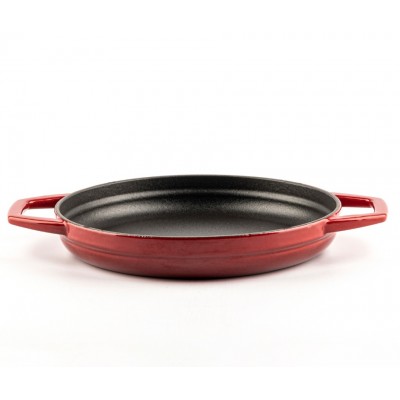 Emajlirana litoželezna ponev z dvema ročajema Hosse, Rubin, Ф22cm - Litoželezna ponev