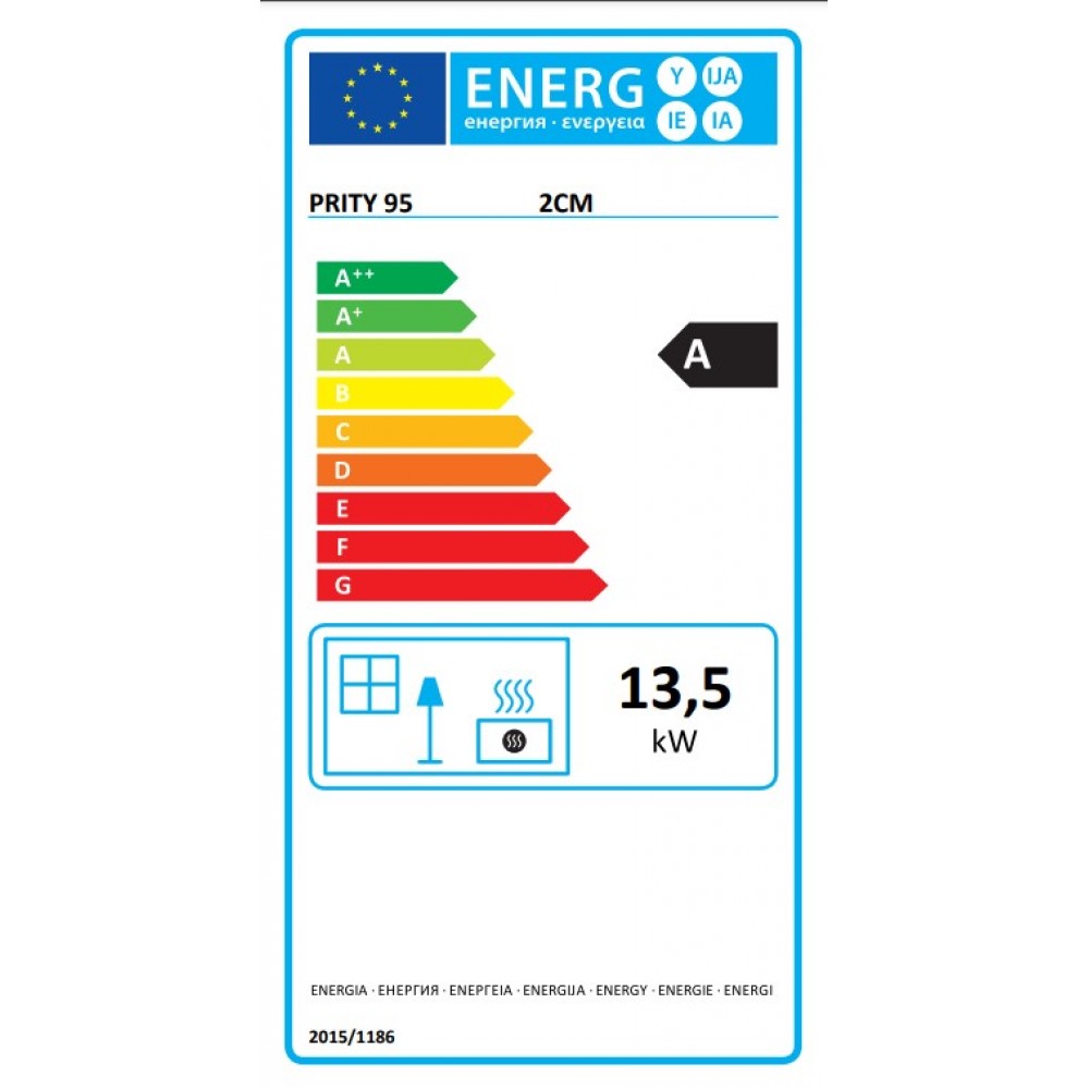 Kamin na drva Prity 2CM, 13,5 kW |  |  |