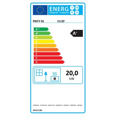 Kamin na drva Prity CM2F, 20kW - Peči na drva