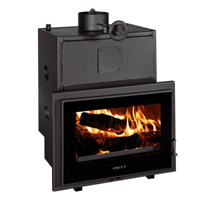 Kamin na drva Prity z vgrajenim kotlom P W28 TV, 28,2 kW - Peči na drva