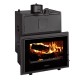 Kamin na drva Prity z vgrajenim kotlom P W28 TV, 28,2 kW |  |  |