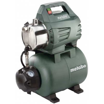 Enofazna hidroforna vodna črpalka METABO HWW 3500/25 INOX, moč 900 W, pretok 3500 l/h, višina 45 m, prostornina rezervoarja 24 L - Hidroforji za vodo