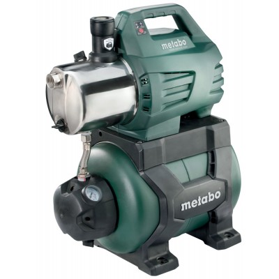 Enofazna hidroforna vodna črpalka METABO HWW 6000/25 INOX, moč 1300 W, pretok 6000 l/h, višina 55 m, prostornina rezervoarja 24 L - Hidroforji za vodo