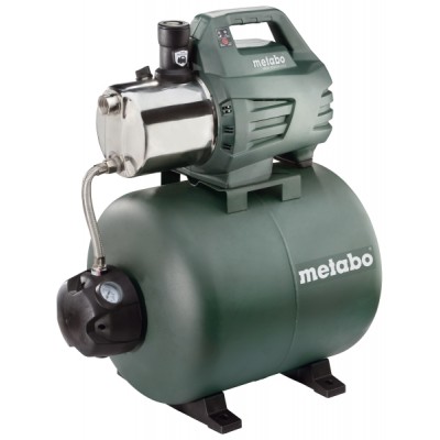 Enofazna hidroforna vodna črpalka METABO HWW 6000/50 INOX, moč 1300 W, pretok 6000 l/h, višina 55 m, prostornina rezervoarja 50 L - Hidroforji za vodo