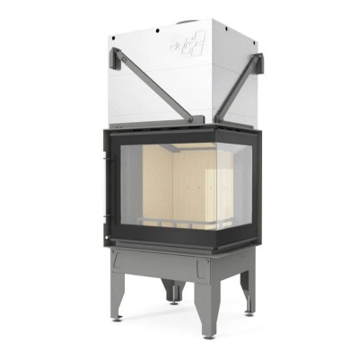 Kaminski vložek / Vgradni kamin UNIFLAM 660 DURO z zračnimi kanali in dovodom zraka, desna stran, 10 kW - Uniflam