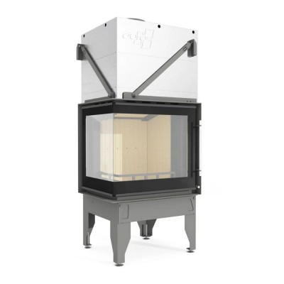 Kaminski vložek / Vgradni kamin UNIFLAM 660 DURO z zračnimi kanali in dovodom zraka, leva stran, 10 kW - Uniflam