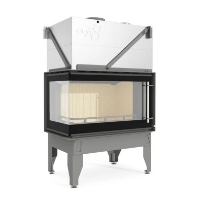 Kaminski vložek / Vgradni kamin UNIFLAM 860 DURO z zračnimi kanali in dovodom zraka, leva stran, 14,1 kW - Uniflam
