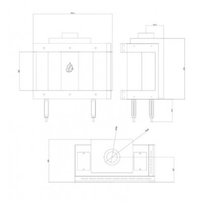 Plinski kamin Balkan Energy GAS CORNER 70, 7.8kW - Plinski kamini