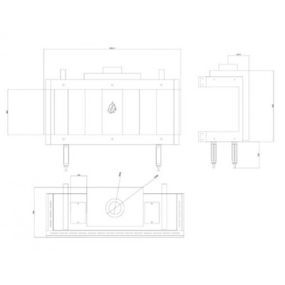 Plinski kamin Balkan Energy GAS PANORAMA 100, 10.2kW - Plinski kamini