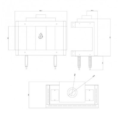 Plinski kamin Balkan Energy GAS PANORAMA 70, 7.8kW - Plinski kamini