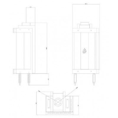 Plinski kamin Balkan Energy GAS STANDING CORNER, 3.9kW - 6.0kW - Plinski kamini