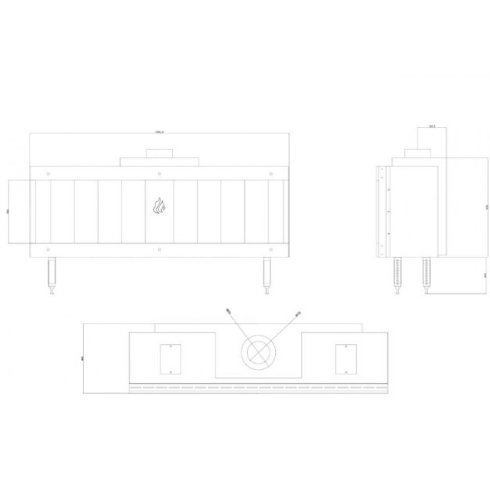 Plinski kamin Balkan Energy GAS STRAIGHT 150, 13kW | Plinski kamini | Kamini |