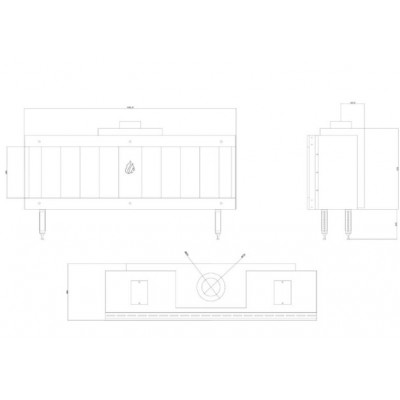 Plinski kamin Balkan Energy GAS STRAIGHT 150, 13kW - Plinski kamini
