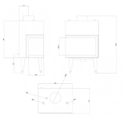 Kaminski vložek za centralno ogrevanje Velmora Fire ATS STABLE HYDRO CORNER 700, desno, 19.56kW - Primerjava izdelkov