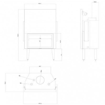 Kaminski vložek za centralno ogrevanje Velmora Fire ATS STRAIGHT HYDRO 900, 32.2kW - Kaminski vložki za centralno ogrevanje