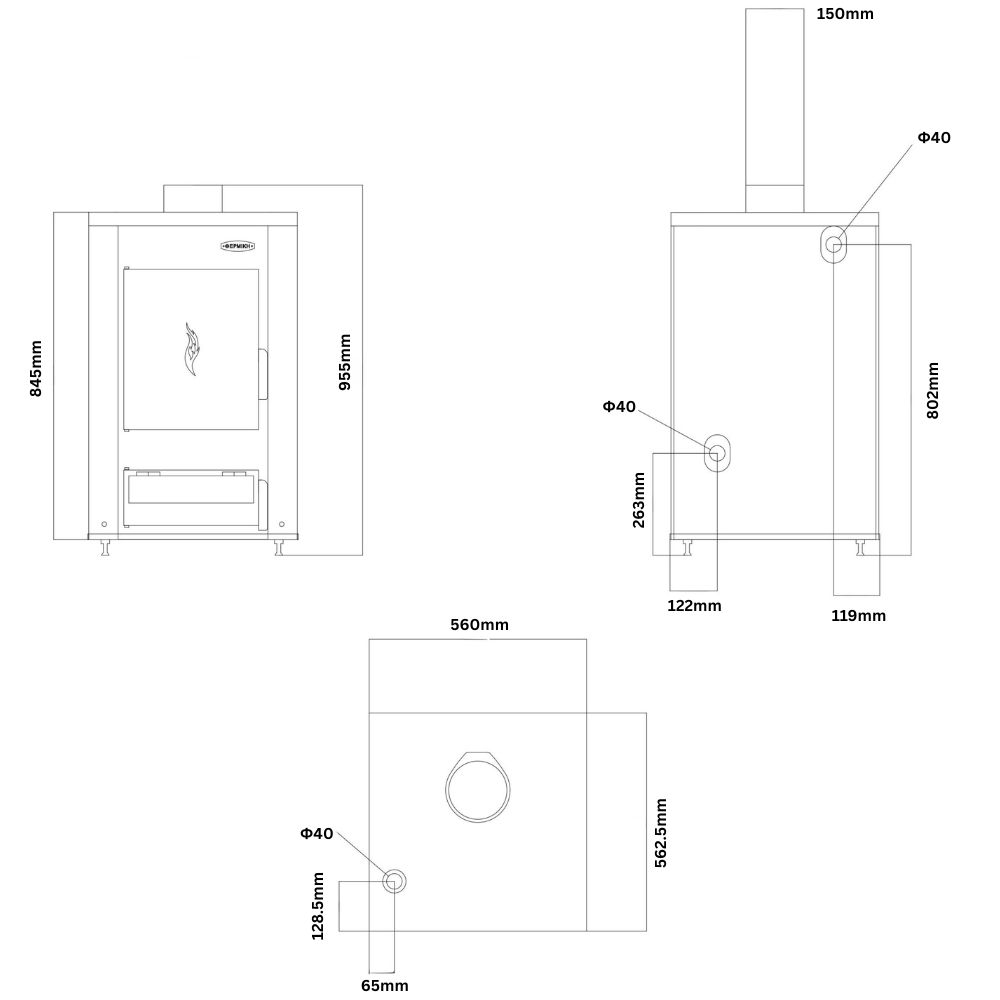 Kotel na drva / Centralna peč na drva Balkan Energy ATS HYDRO, 20 kW | Kotli na drva / Centralna peč na drva |  |