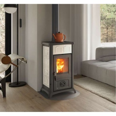 Italian peč na drva La Nordica Gemma, bela, 6.5kW - La Nordica