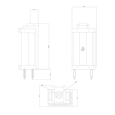 Plinski kamin Velmora Fire GAS STANDING CORNER, 3.9kW - 6.0kW - Velmora Fire