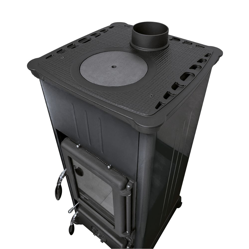 Italijanska peč na drva s kuhalno ploščo La Nordica Emiliana, črna, 6.5kW | Štedilniki na drva |  |