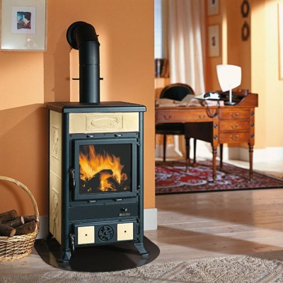 Italian peč na drva La Nordica Rossella R1, ekru, 9kW - La Nordica