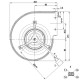 Centrifugalni ventilator EBM za peči na pelete Edilkamin, Karmek One, Drugi, pretok 590 m³/h | Ventilatorji in puhala | Deli peči na pelete |