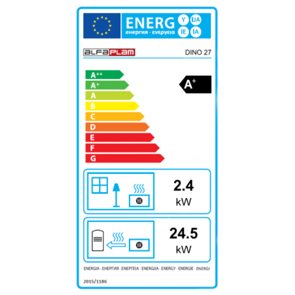 Peč na pelete za centralno Alfa Plam Dino 27 Rjava, 27kW | Peči na pelete za centralno | Peči na pelete |