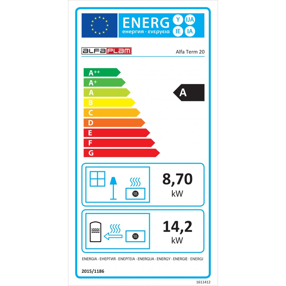 Štedilnik na drva za centralno ogrevanje Alfa Plam Alfa Term 20 Bela, 23kW | Štedilniki na drva za centralno ogrevanje | Les |