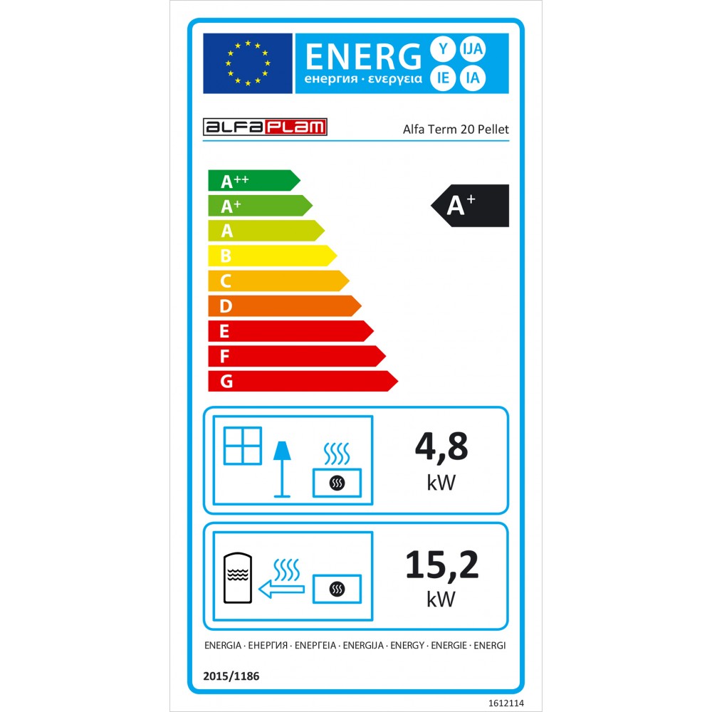 Štedilnik na pelete za centralno Alfa Plam Alfa Term 20 Pellet Bela, 20kW | Štedilniki na pelete | Peleti |