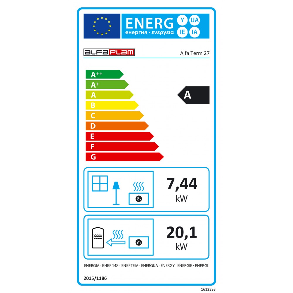 Štedilnik na drva za centralno ogrevanje Alfa Plam Alfa Term 27 Bela, 27.56kW | Štedilniki na drva za centralno ogrevanje | Les |