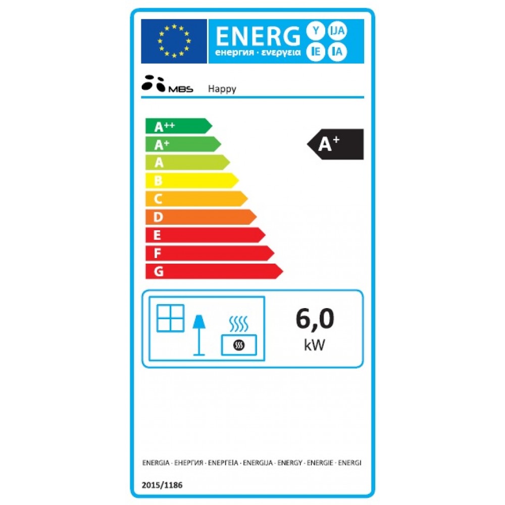 Peč na drva MBS Happy, Slonokoščeno, 6 kW | Toplozračne peči na drva | Peči na drva |