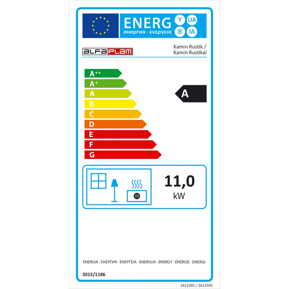 Peč na drva Alfa Plam Rustikal, 11 kW | Toplozračne peči na drva | Peči na drva |