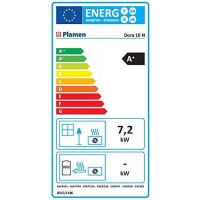 Peč na drva Plamen Dora 10N zelena, 7.2kW - Peči na drva