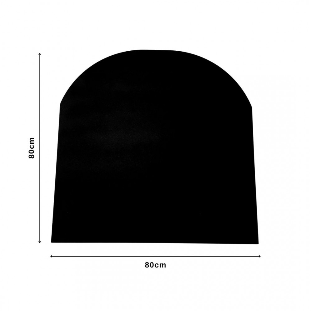 Podložna plošča za peči na drva ovalna, črno jeklo 2 mm, velikost 80x80 cm | Dodatki za peči |  |