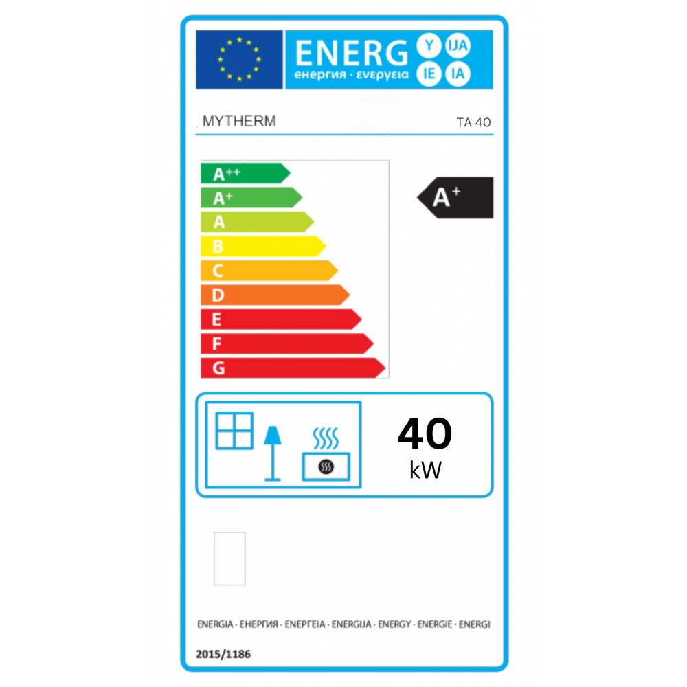 Peč na pelete Mytherm Angela TA 40 bež, 40kW | Toplozračne peči na pelete | Peči na pelete / Kamini na pelete |