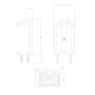 Plinski kamin Velmora Fire GAS STANDING PANORAMA, 3.9kW - 6.0kW - Velmora Fire