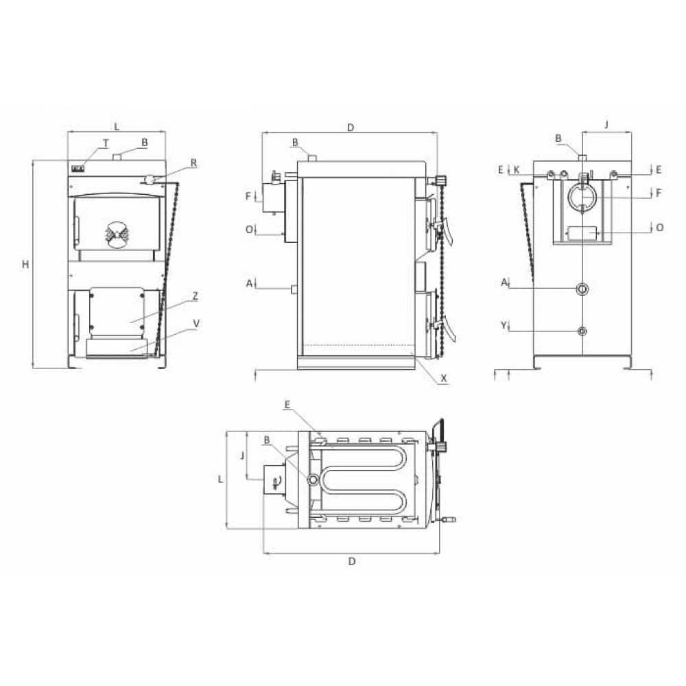 Kotel na drva / Centralna peč na drva BURNiT NWB 25, 20kW | Kotli na drva / Centralna peč na drva |  |