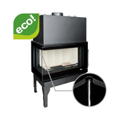 Kaminski vložek / Vgradni kamin UNIFLAM 860 EVO PBS z zračnimi kanali in dovodom zraka, leva stran, 15 kW - Uniflam