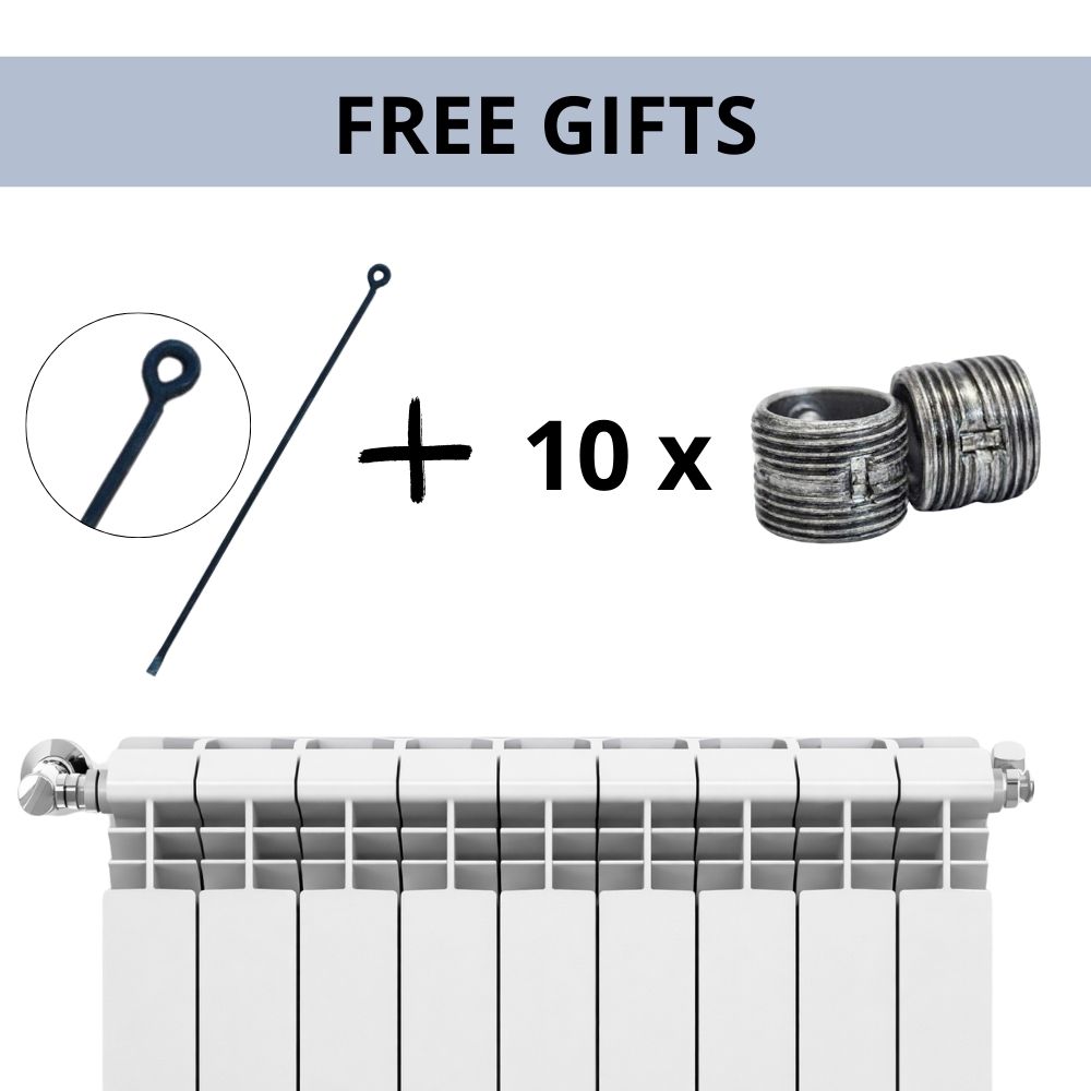 Komplet aluminijastih radiatorjev Helyos Evo H800, 10 kosov x 10 sekcij | Aluminijasti radiatorji | Radiatorji |