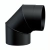 Dimniško koleno 90° MK NERO, Jeklo, Črna, Ø150, Debelina 2 mm