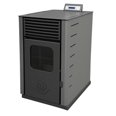 Peč na pelete Mytherm Angela TA 25 siva, 25kW - Toplozračne peči na pelete