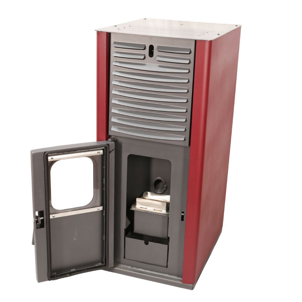 Peč na pelete za centralno Mytherm IOLI TSA 35 rdeča, z ventilatorjem, 38kW | Peči na pelete za centralno | Peči na pelete / Kamini na pelete |