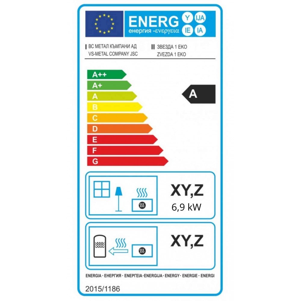 Peč na drva Zvezda 1 Eko, 6.9 kW | Toplozračne peči na drva | Peči na drva |