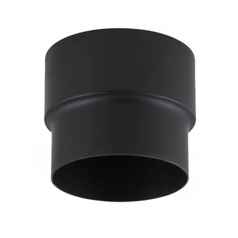 Prehod / Adapter za gibljivo dimovodno cev PARKANEX, jeklo, črna, Ø120-130, Debelina 2 mm | Cevi za peči | Dimniki |